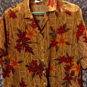 Bon worth Button Blouse with Flowers